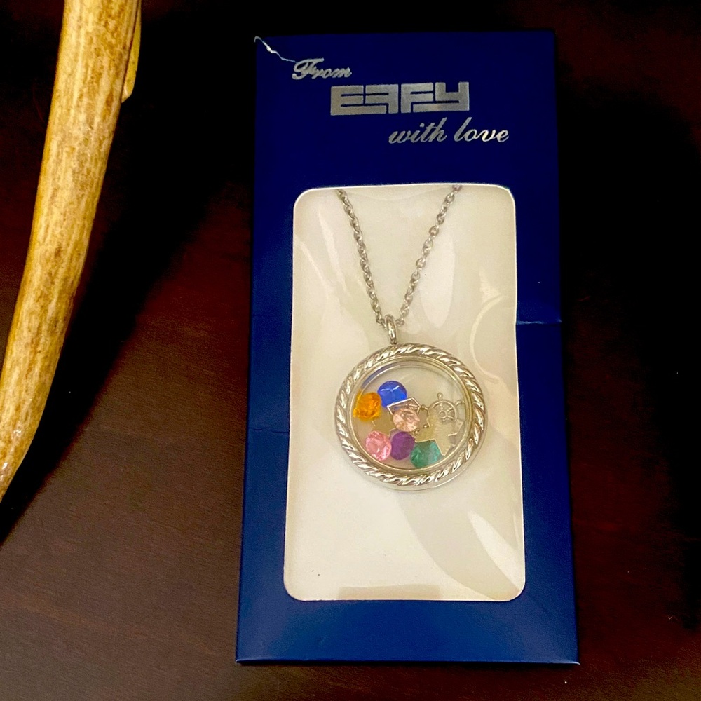 Effy Locket silver necklace with charms